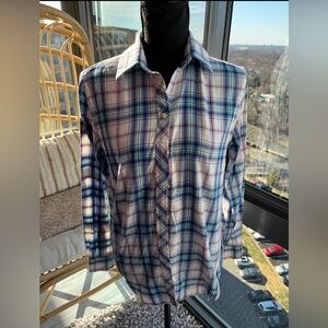 Banana Republic plaid top size medium